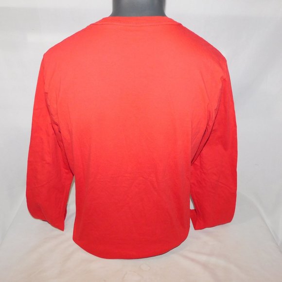 Oakley Mens L Red Long Sleeve Wave Circle Graphic crew neck Long Sleeve T Shirt - Picture 6 of 6